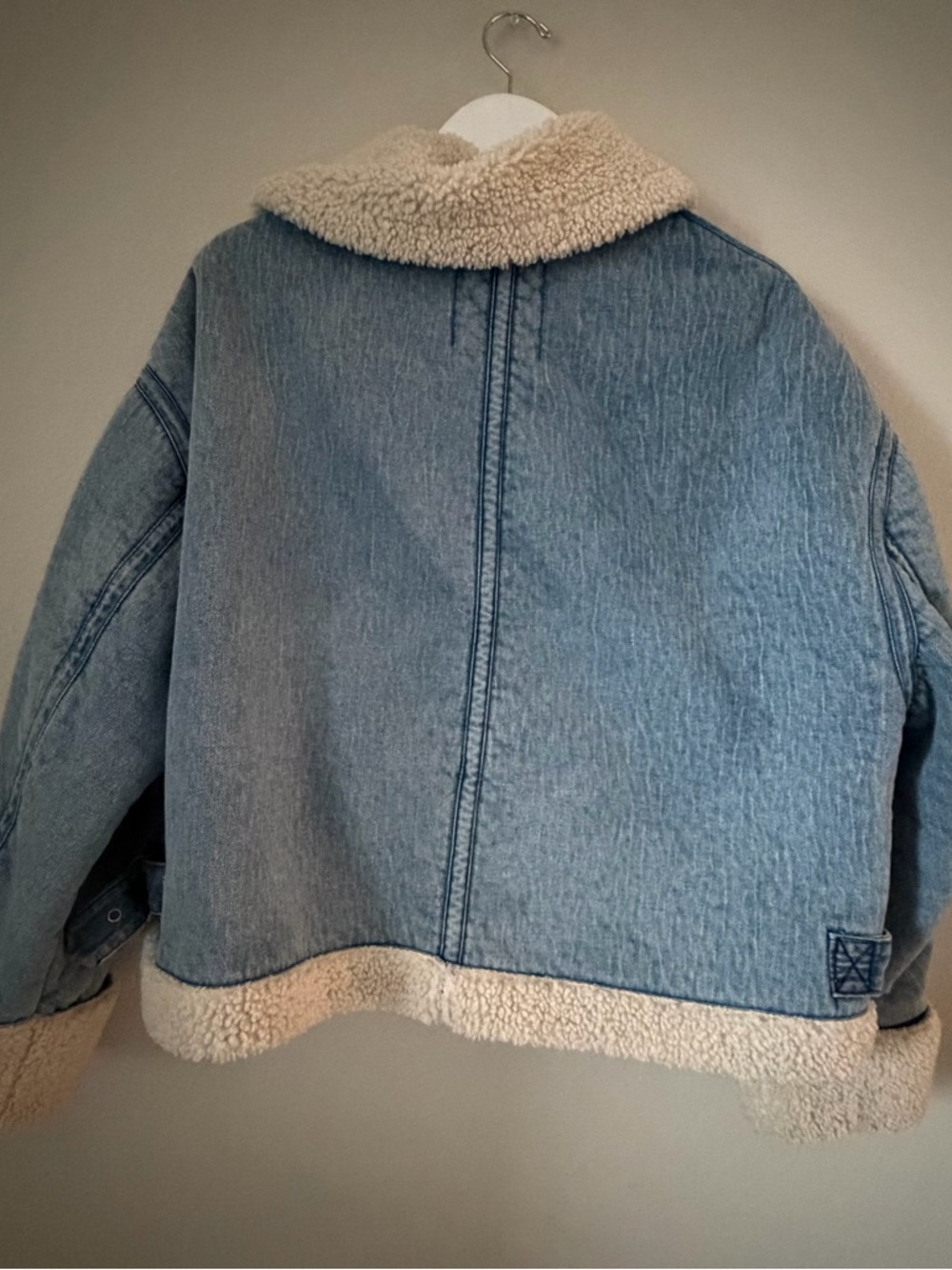 Zara sherling biker jacket women’s - Picture 10 of 12
